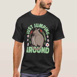 Kangoeroe springt gewoon rond t-shirt