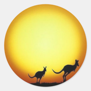 Kangoeroe Sunset Stickers