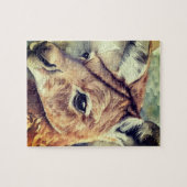 Kangoeroe Waterverf Kunst Legpuzzel (Horizontaal)