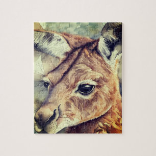 Kangoeroe Waterverf Kunst Legpuzzel