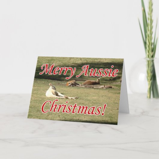 Kangoeroes Feestdagen Kaart (Voorkant)