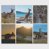 Kangoeroes van Australië Cadeaupapier (Vlak)