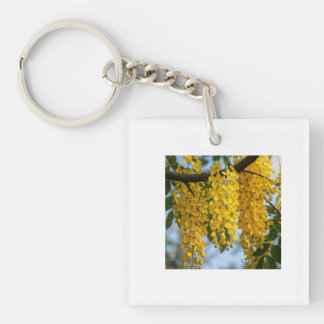 Kanikonna Golden Shower Tree Botanische enkele Sleutelhanger
