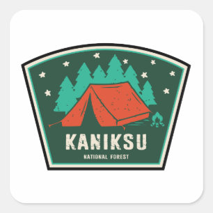 Kaniksu National Forest Idaho Camping Vierkante Sticker