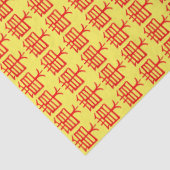 Kanji Behandel rood geel tissuepapier (Detail)