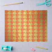 Kanji Behandel rood goud ader tissuepapier (Craft)