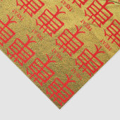 Kanji Behandel rood goud ader tissuepapier (Detail)