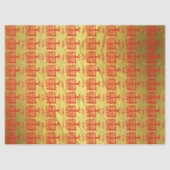 Kanji Behandel rood goud ader tissuepapier (Voorkant)