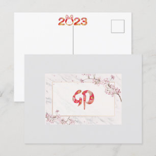 Kanji Cherry Blossom Nieuwjaar 2023, Briefkaart