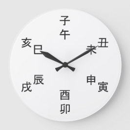 Kanji Clock - Chinese Zodiac - Time of the Day Grote Klok
