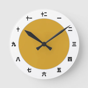 Kanji Clock Sjabloon - Creëer Uw eigen/Japans Ronde Klok