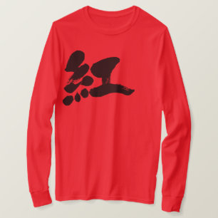 [Kanji] crmson met lange mouwen T-shirt