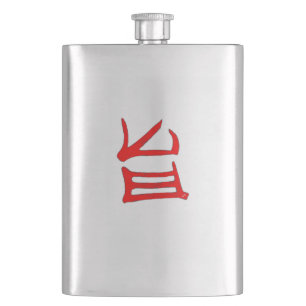 Kanji Delicious rood roestvrij stalen kolf Flacon