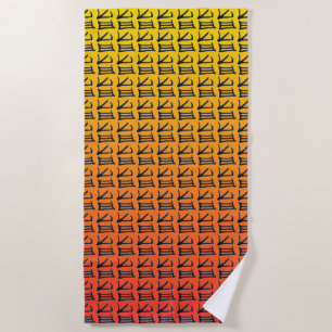 Kanji Delicious Sunrise serviette de plage