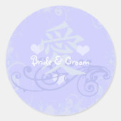 Kanji for Love Periwinkle Medieval Renaissance Ronde Sticker (Voorkant)