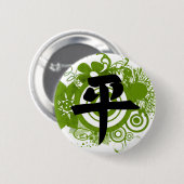 Kanji for Peace Ronde Button 5,7 Cm (Voorkant /achterkant)
