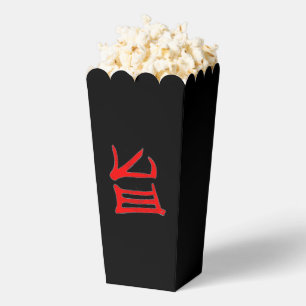 Kanji Heerlijke rode zwarte popcornboxen Bedankdoosjes