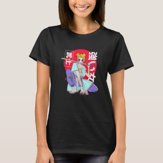 Kanji Japans Samurai Ninja Girl Woman T-shirt