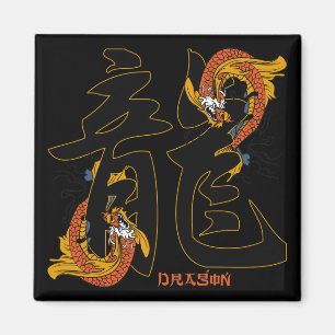 Kanji Koi Fish Dragon Magneet