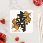 Kanji Koi Fish Longevity Servetten (Insitu)