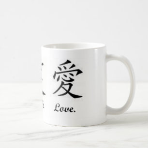 kanji-live lacht liefde klassieke mok