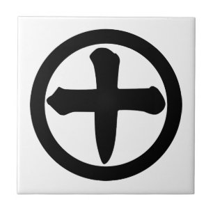 Kanji numeral ten in cirkel tegeltje