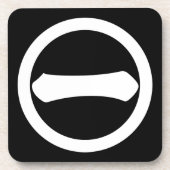 Kanji numeriek één in cirkel drankjes onderzetter (Voorkant)