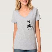 [Kanji] Okinawa t-shirt à col v (Devant)