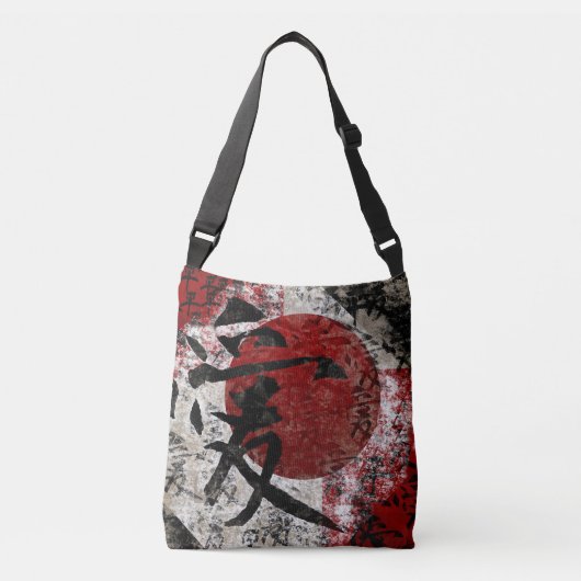 Kanji Peace Love & Hope #1 Cross Body Bag Crossbody Tas (Voorkant)