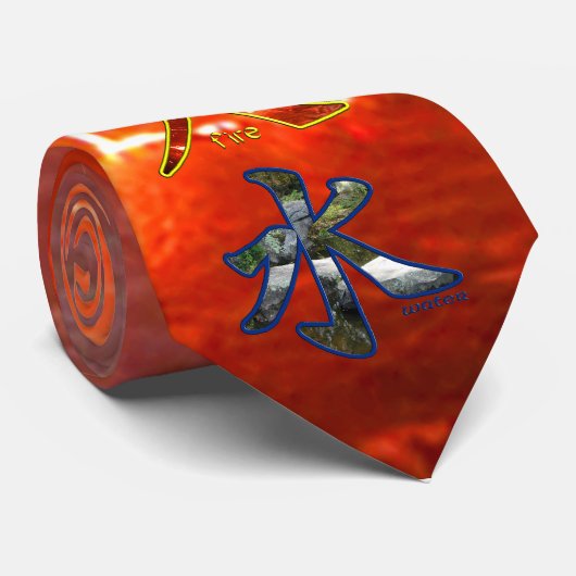 Kanji : Quatre éléments - cravate (Roulé)