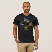 Kanji : Quatre éléments - T-shirt #4 (Devant entier)