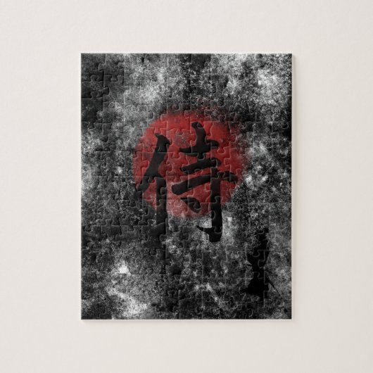 Kanji Samurai Grunge 2 Legpuzzel (Verticaal)