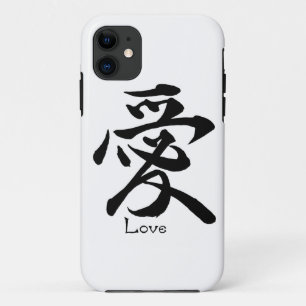 Kanji Symbol LOVE Japanse Chinese kalligrafie iPhone 11 Hoesje