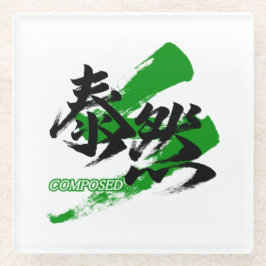 Kanji Taizen/Composed Japanese Calligraphy Glazen Onderzetter