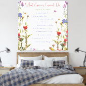 Kanker Aanmoediging Wildbloemen Canvas Afdruk (Insitu (Slaapkamer))