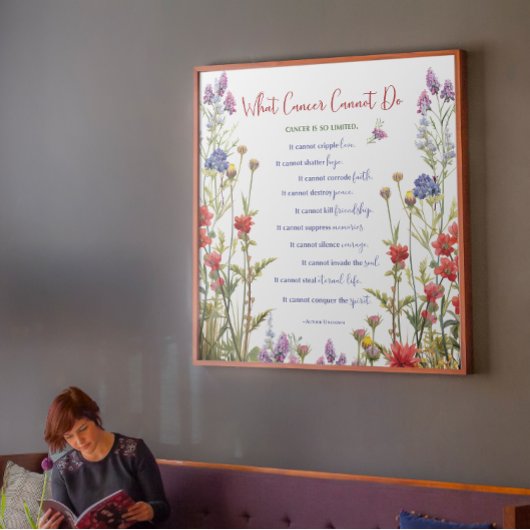 Kanker Aanmoediging Wildbloemen Canvas Afdruk