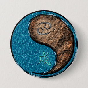 Kanker & Aard Hond Ronde Button 7,6 Cm