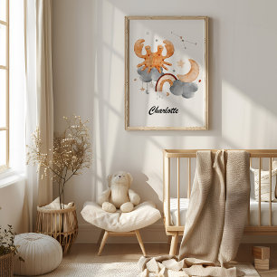 Kanker Baby - voor uw kleine krab Zodiac kinderkam Poster