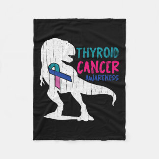 Kanker Bewustzijn Cool T-rex Warrior Survivor Figh Fleece Deken