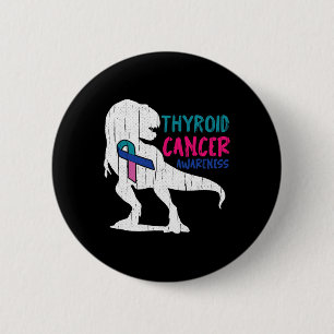 Kanker Bewustzijn Cool T-rex Warrior Survivor Figh Ronde Button 5,7 Cm