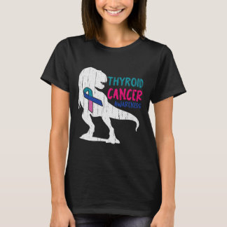 Kanker Bewustzijn Cool T-rex Warrior Survivor Figh T-shirt