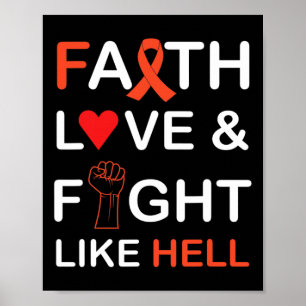 Kanker Bewustzijn Geloof Liefde Strijd Poster