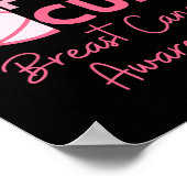 Kanker Bewustzijn Graaf voor een Cure Volleybal Pi Poster (Hoek)