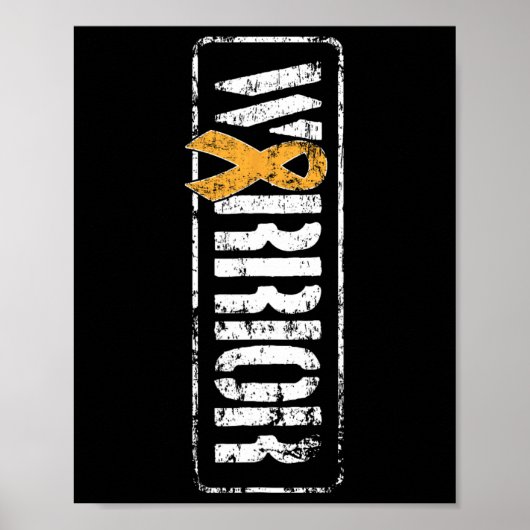Kanker Bewustzijn - Militaire krijger lint Poster (Voorkant)