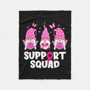 Kanker Bewustzijn Ondersteuning Squad Gnomes Roze Fleece Deken