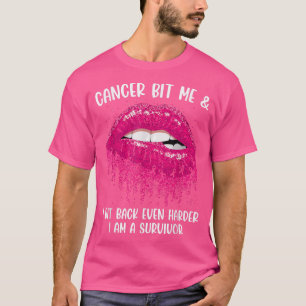 Kanker Bit Ik ben een overlevende bijbels Breast C T-shirt