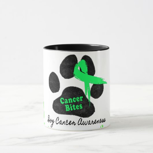 Kanker Bites Dog Cancer Lymphoma Bewustheid Mok (Midden)