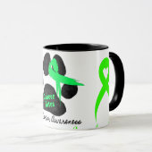 Kanker Bites Dog Cancer Lymphoma Bewustheid Mok (Voorkant rechts)