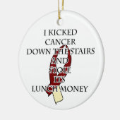 Kanker Bully (Burgandy & Cream) Keramisch Ornament (Links)