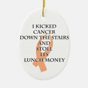 Kanker Bully (Peach Ribbon) Keramisch Ornament